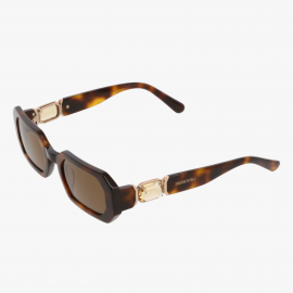 Swarovski Sap Detaylı Asetat Kahverengi Kadın Güneş Gözlüğü