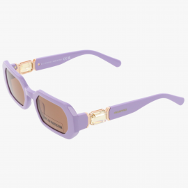 Swarovski Sap Detaylı Asetat Lila Kadın Güneş Gözlüğü