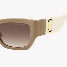 Marc Jacobs Krem Rengi Kemik Logo Detaylı Güneş Gözlüğü