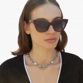 For Art's Sake Crocodile Burgundy Cat Eye Güneş Gözlüğü