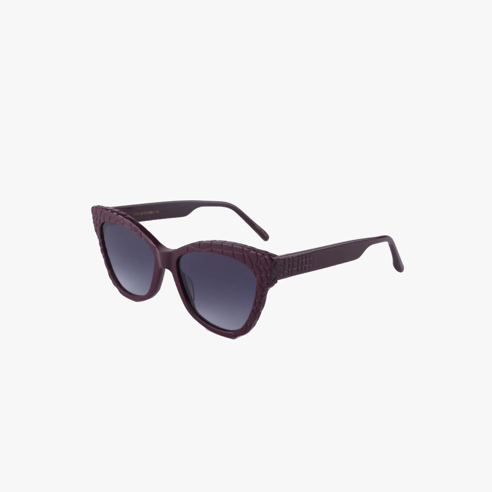For Art's Sake Crocodile Burgundy Cat Eye Güneş Gözlüğü For Art's Sake Crocodile Burgundy Cat Eye Güneş Gözlüğü